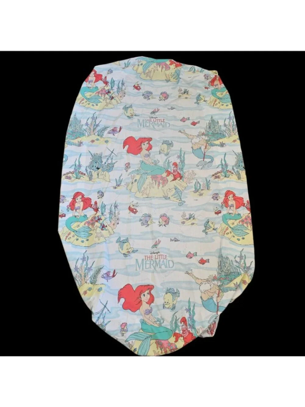 VTG 90s The Little Mermaid Sheet Set Twin Size Disney Ariel Fabric Material